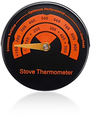 1 termometro magnetico per stufa, termometro per camino, termometro per forno, termometro per forno, termometro per bruciatore rotondo, adatto per barbecue e fuoco arrosto.