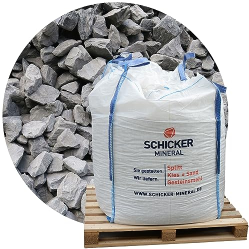 Schicker Mineral Grauwacke Gabionensteine anthrazit Bruchsteine 60-150 mm 1000 kg Big Bag, Steine als Füllmaterial für Ihre Gabionen