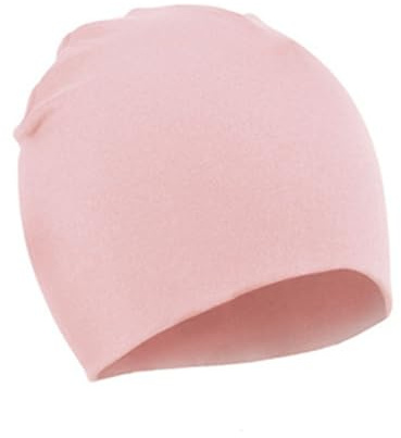 MAKFORT Babymössa, mössa, barn, mjuk bomull, småbarn, hatt, barn, slip-mössa, pojke och flicka, Ljusrosa, M