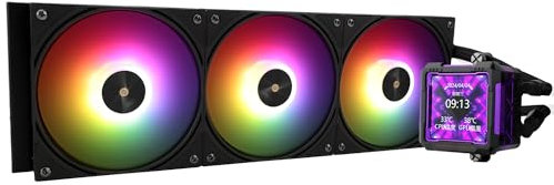 Thermalright FW PRO 360 ARGB Schwarz-360mm AIO CPU-Flüssigkeitskühler, 2.73 zoll IPS LCD-Bildschirm mit 320 * 320 Auflösung, für AM4/AM5/Intel LGA1700/1851/115X/1200