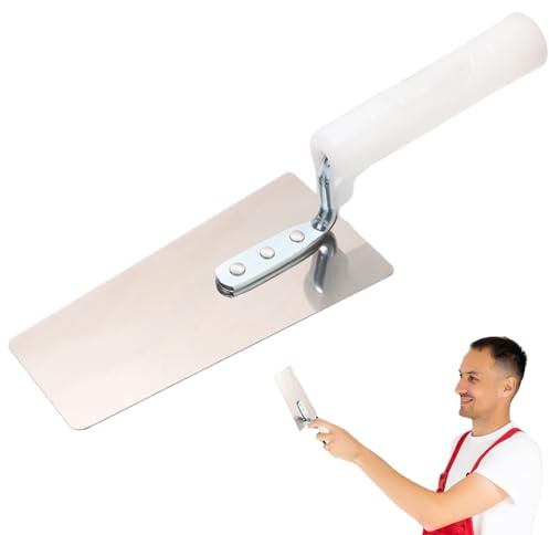 Cazzuola per stucco - spatola per gesso in acciaio inox | Strumenti di finitura per calcestruzzo, cazzuola per fughe con impugnatura ergonomica, strumenti di costruzione per calcestruzzo, intonacatura