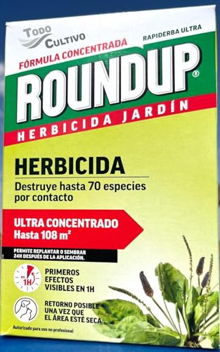 Herbicida total roundup de 250 ml. Desherbarte De rápida y total eficacia, Sin residuos