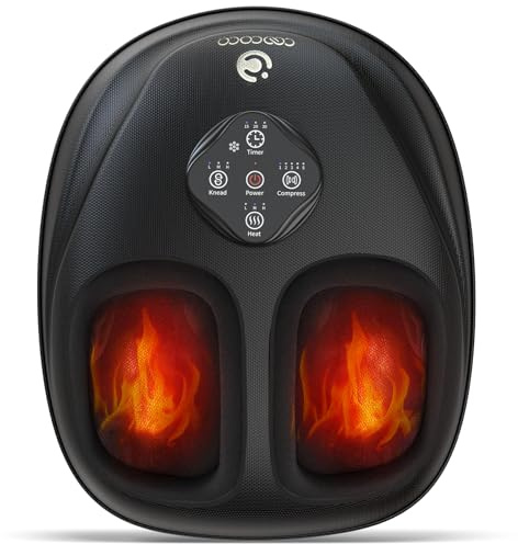 CooCoCo Upgraded Shiatsu Foot Massager - FSA Eligible, Foot Massager for Plantar Fasciitis & Neuropathy, HSA Feet Massager with Heat, Foot Warmer for Women Men, Foot Pain Relief, Home Office Use