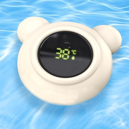 Floating Baby Bath Thermometer Digital - Waterproof Led Display Baby Esentials for New born, Baby Shower Nursery Products, Bathing Water Temperature Monitor for Kids Children Infant Toddlers Newborns
