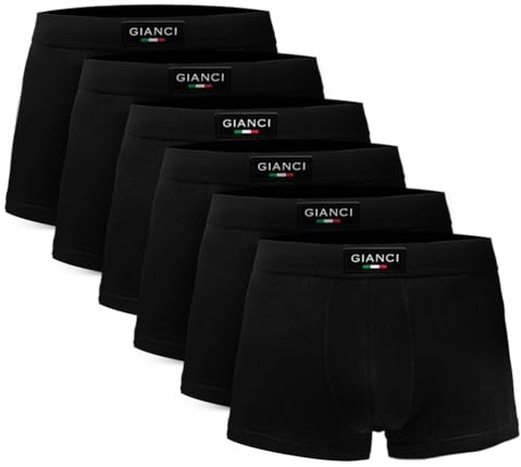 Gianci 6 Pack Mens Boxers Shorts Multipack | Breathable Cotton Boxer Shorts for Men with No Itchy Label | Soft & Flexible Mens Underwear | Skin-Friendly Perfect for Daily Use & Sports