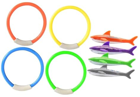 ICDKOYK Emocionantes Anillos de Buceo en Piscina, Juguetes subacuáticos para niños Que mejoran el Juego acuático y fomentan la práctica de Habilidades natación, Juguetes para Piscina para niños,