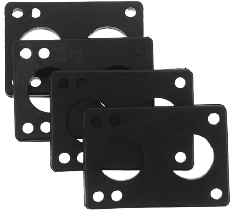 NIYANGLE 4 Almohadillas Elevadoras Amortiguadoras para Patineta de Goma 6 Mm, Juego Antivibración para Longboards y Cruisers, Reducción de Ruido y Protección de Ejes, Accesorio