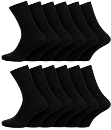 qtlines Mens Socks Thick Cotton Blend Work Socks for Men, Breathable Anti Sweat Dress Socks, Soft Top Casual Everyday Socks