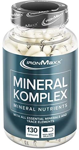 Mineralkomplex Kapseln 130 Stk. - 10 wichtige Mineralien & Spurenelemente in einer Kapsel, Nahrungsergänzung zur Unterstützung ausgewogener Ernährung