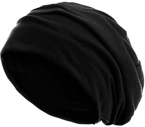 style3 Slouch Beanie aus atmungsaktivem, feinem und leichten Jersey Unisex Mütze Haube Bini Einheitsgröße