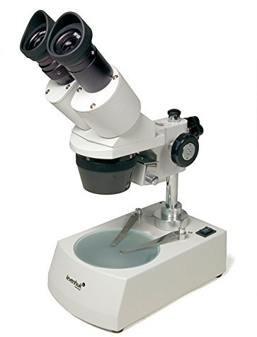 Microscopio Estereoscópico Levenhuk 3ST (20–40x) para Observaciones en 3D de Joyas, Minerales, Monedas y Otros Objetos de Interés