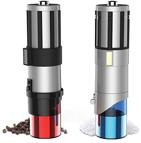 Star Wars Lightsaber Electric Salt and Pepper Mill Grinder (Pack of 2)