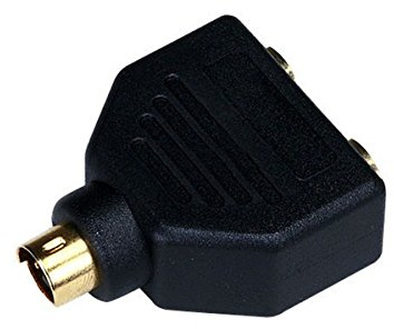 Monoprice Video Splitter - S-Video to 2 x S-Video (MDIN4M/MDIN4F X2) Splitter (101124)