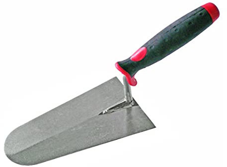 NESPOLI Cazzuola Leggera Manico Gomma Punta Larga 20 Cm