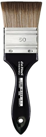 da Vinci, CASANEO, Breiter Pinsel, Taschenpinsel, Aquarell Reisepinsel, Synthetikfasern, Künstlerpinsel, Aquarellmalerei, flüssige Acrylfarben, Made in Germany, Breit, Größe 50