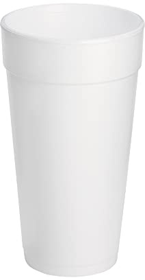 DART 20J16 3.7 Top and 2.4 Bottom Diameter, 6.1 Height, 20 Oz Big Drink Foam Cup (Case of 500), White