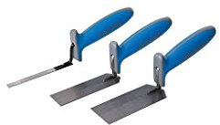 Silverline 584174 Maurerkellen mit Weichgriff, 3-tlg. Satz 3-tlg. Satz