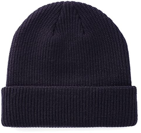 Connectyle Outdoor Classic Bassic Men's Warm Winter Hats Daily Thick Knit Cuff Beanie Cap Navy Blue ,Medium