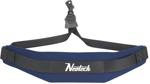 Neotech Saxophone Strap - Small - Made In USA- Swivel Hook Neck Strap for Saxophone, Clarinets, English Horns & More - Comfortable Neoprene Instrument Neck Strap (Navy)