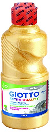 Giotto Extra Quality, Malfertige METALLIC Temperafarbe höchster Qualität, 250 ml - gold