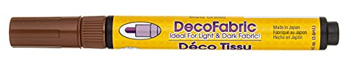 Uchida 222-C-6 Marvy Deco Fabric Fine Point Tip Marker, Brown