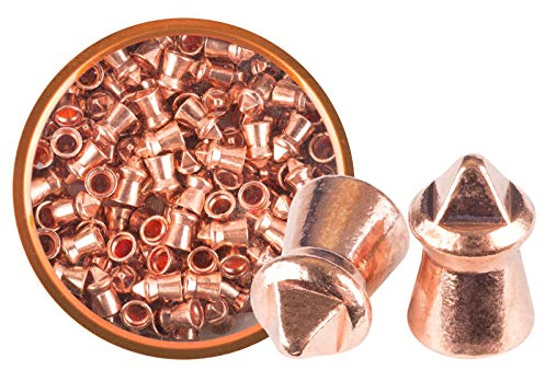 Gamo, Luxor Cu 632282154 Sharp Pyramid Hunting Pellets .22 Cal, Sharp, Pyramid-Shaped Tip to Cut and Shatter Your Target, Copper Layer for Enhanced Impact Energy.