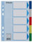 Esselte Register für A5, Deckblatt und 5 Trennblätter mit Taben, Mehrfarbig, Robuster Kunststoff, 15264