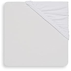 Jollein 511-565-00001 Spannlaken Jersey, 70 x 140 cm, weiß