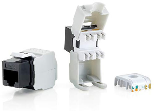 KIT 8 UDS CONECTOR HEMBRA RJ45 UTP CAT6 PANEL KEYSTONE TOOL FREE