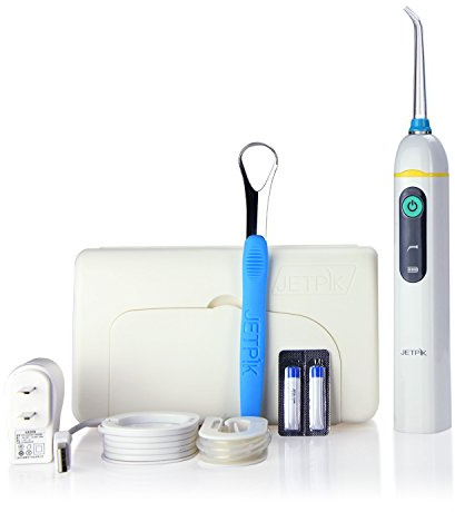 JETPIK JP-50 Elektrische Zahnseide, wiederaufladbar, mit pulsierender Zahnseide und Wasserstrahl