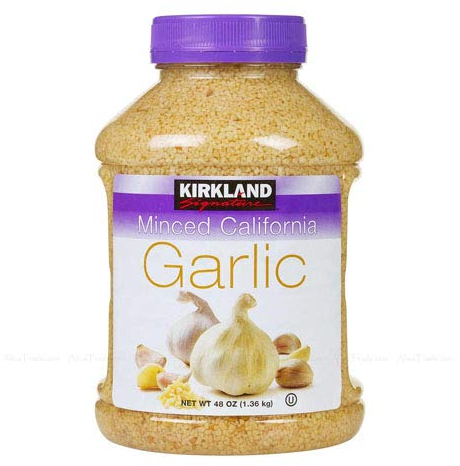 Kirkland Signature Spice Seasoning Minced California Garlic Dressing Jar 1.36kg