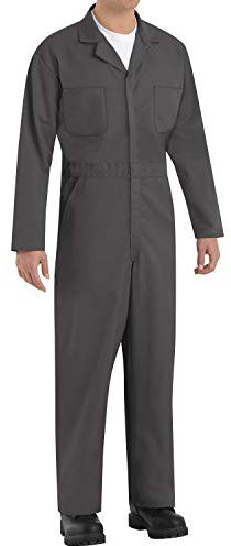 Red Kap Men's Twill Action Back Coverall, Charcoal, 44