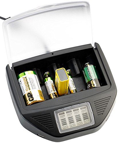 tka Köbele Akkutechnik Akkulader: Universal-Akku-Schnell-Ladegerät, 2X USB für Li-Ion/NiCd/NiMH/9V-Block (Ladegerät für Alkaline Batterien, Akku Multiladegerät für AA, Batterietester)