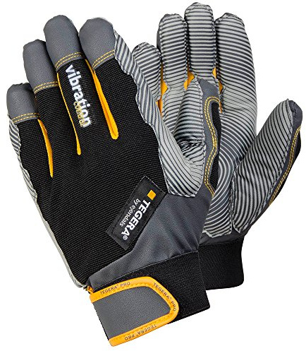 Ejendals Tegera 9180 Gant anti-vibration Taille 9 Noir/Gris/Jaune