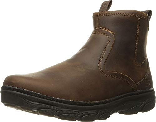 Skechers mens Relaxed Fit Resment Korver Chukka Boot, Dark Brown, 12 US