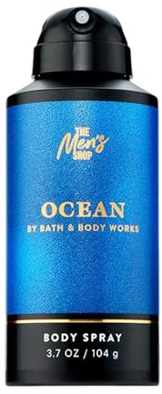 Bath & Body Works Body Spray for Men, Ocean Scent, Men’s Spray with Long-Lasting Personal Fragrance, Fresh Coastal Air & Cypress Scent, 3.7 oz - 1 Pack
