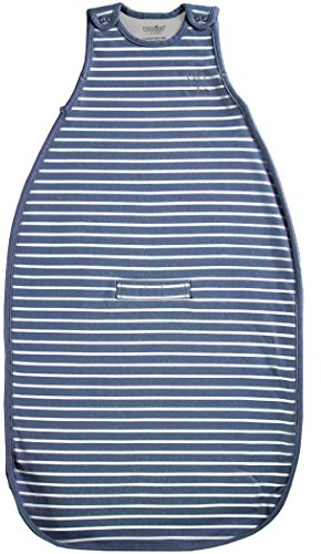 Woolino 4 Season Ultimate Baby Sleeping Bag - Merino Wool and Organic Cotton - Universal Size Adjustable Sleep Sack for Baby - Two-Way Zipper Sleeping Bag (2-24 Months) - Navy Blue