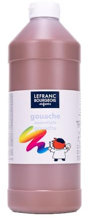 Lefranc Bourgeois - Gouache liquide Essentiel pour enfants - Bouteille 1L - Marron