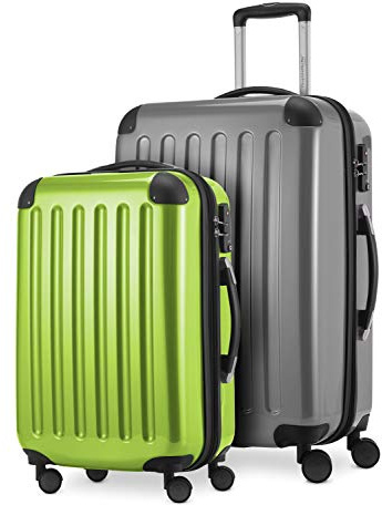 HAUPTSTADTKOFFER - Alex - 2er Kofferset Hartschale glänzend, mittelgrosser Koffer 65 cm + Handgepäck 55 cm, 74 + 42 Liter, TSA