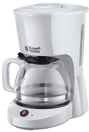 Russell Hobbs 22610-56 Textures Glas-Kaffeemaschine mit Brausekopf-Technologie, 1.25 L, 975 W, weiß