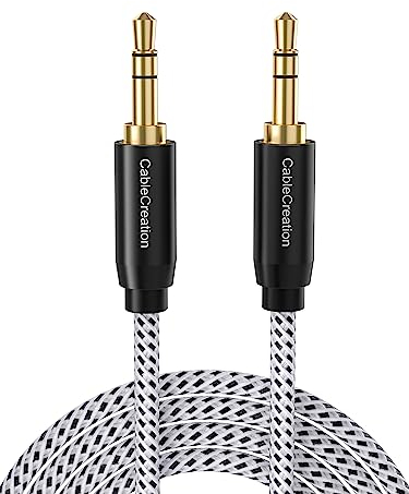 CableCreation 3.5mm Aux Kabel, 1.8M 3,5mm Audiokabel Stecker auf Stecker, Klinkenkabel Kompatibel mit Kopfhörern, Smartphones, MP3 Player, 2018 Mac Mini, Heim/KFZ Stereoanlagen usw. Schwarz