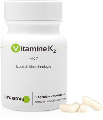 VITAMINA K2 * 105 μg / 60 capsule * Articolazioni (cartilagine, infiammazione), Cardiovascolare (circolazione), Ossatura * Vegano * Ottenuta mediante fermentazione naturale (MK-7)