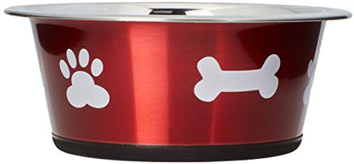 Classic Pet Products Classic Posh Paws Dish, 900 ml, Red