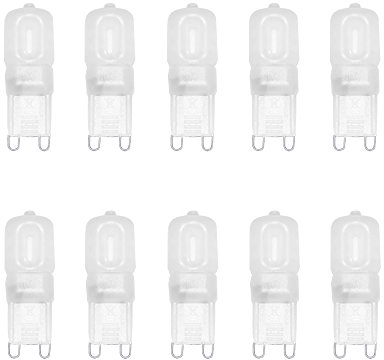 NCC-Licht 10 x Mini LED G9 2.5W 200lm 230V warmweiß 3000K Ersatz für Halogenleuchtmittel 20W