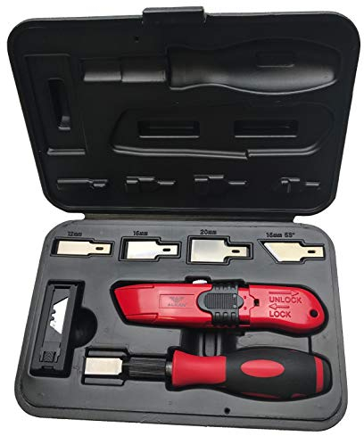 Coffret spécial grattoir et lames Alkan-Werkzeug pour joints d'étanchéité et résidus adhésifs