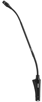 Shure Centraverse CVG Gooseneck Microphone - Black, Cardioid Condenser Mic with 12-inch Neck and Inline Preamplifier, Includes Windscreen & Mounting Flange (CVG12-B/C)