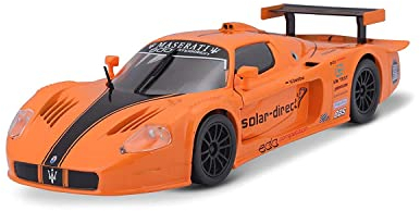 Bburago Maserati MC12: Modellauto im Maßstab 1:24, Türen zum Öffnen, lenkbar, 19 cm, orange (18-21078)