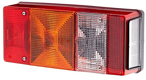 HELLA Rückleuchte - Glühlampe - 12V - Anbau - ECE - Lichtscheibenfarbe: rot - Stecker: Flachstecker - rechts - Menge: 1 - 2SL 007 547-061