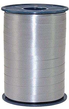 C.E. PATTBERG Geschenkband schiefer, 250 Meter Ringelband 10 mm zum Basteln, Dekorieren & Verpacken von Geschenken zu jedem Anlass
