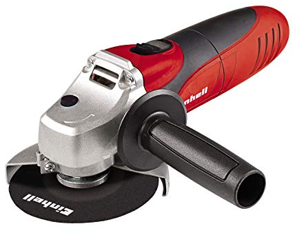 Einhell 4430618 115mm Angle Grinder TC-AG 115 | 500W, 4 Inch Grinder For Cutting, Grinding, Polishing and Sharpening | Soft Start, Spindle Lock, Additional Handle, Red